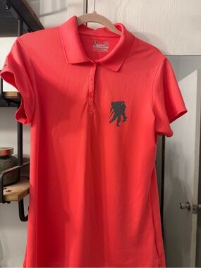 Under Armour Wounded Warrior Project Red Polo Shirt with Small Logo